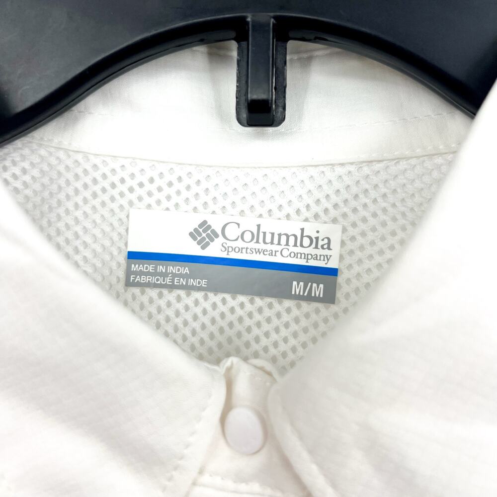 COLUMBIA Womens Tamiami II Short Sleeve Shirt Medium White Sun Protection NWT - Picture 8 of 12